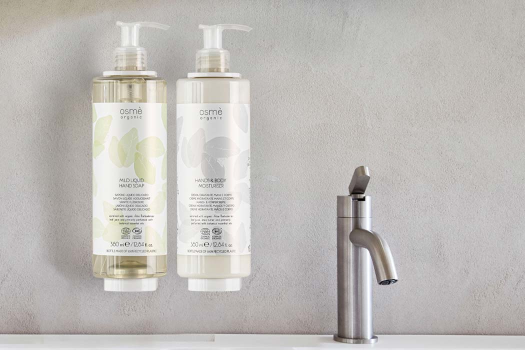 Hotel toiletries pump dispensers Osme Organic