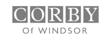 Corby of Windsor logo greyscale