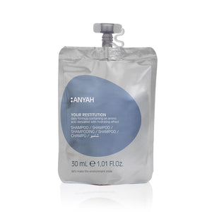 Anyah shampoo in 30ml silver doypack