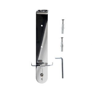 Stainless steel pump dispenser bracket with single slot