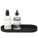 Bentley Azul medium amenity tray in black with body lotion and room spray