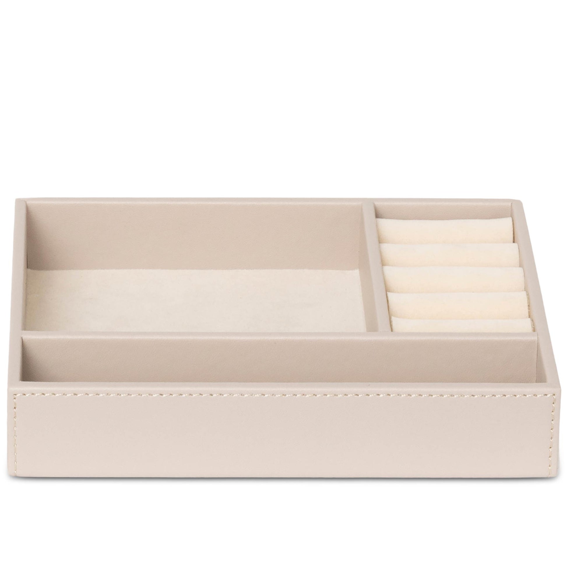 Bentley Andros natural leather jewellery tray with jewellery cushions