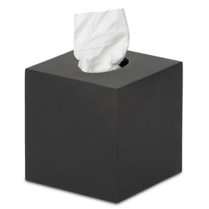 Bentley Baker cube tissue box cover in black with tissues