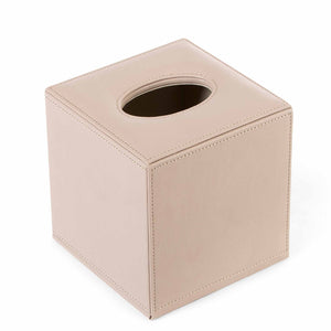 Bentley Manam PU Leather Cube Tissue Box Cover, Natural (Case of 10 1)