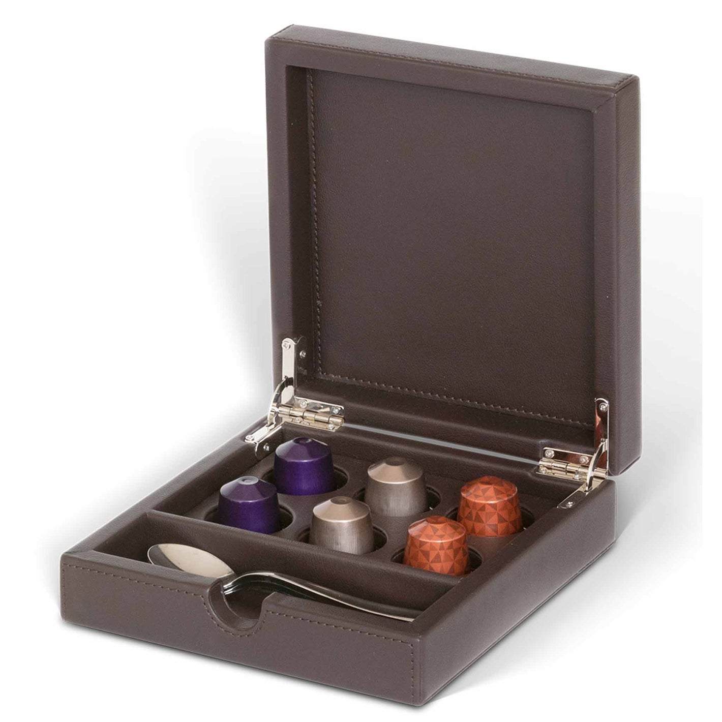 Bentley Yasur PU Leather Condiment Box, Brown (Case of 10)