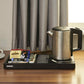 Corby canterbury classic welcome tray black with Canterbury kettle on desk
