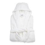 Children's white microfibre hotel bathrobe