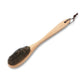 Natural wood clothes brush with long handle