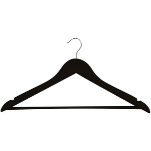 Corby Chelsea Guest Hangers with Chrome Hook, Black Wood (Case of 100)