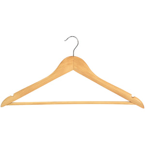 Corby Chelsea Guest Hangers with Chrome Hook, Beech Wood (Case of 100)