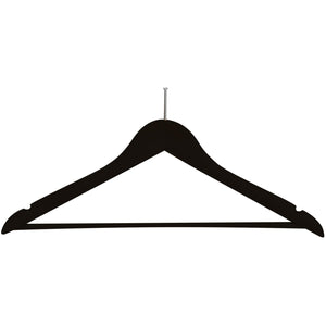 Corby Chelsea Guest Hangers with Security Pin, Black Wood (Case of 100)
