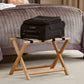 Corby York beech wood luggage rack with suitcase
