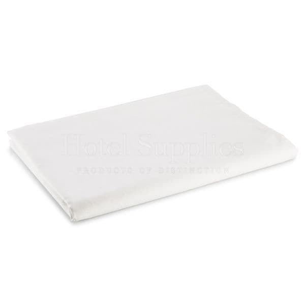 Folded cot flat sheet in colour white