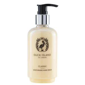 Duck Island Classic hand cream in 250ml pump dispenser bottle