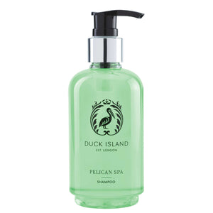 Duck Island Pelican Spa shampoo in 250ml pump dispenser bottle