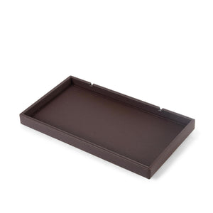 Bentley Etna rectangular welcome tray in brown leather