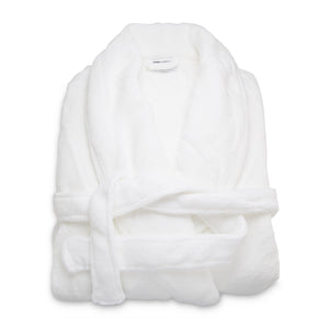 White hotel microfibre bathrobe