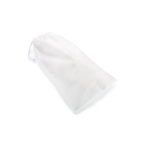 White non-woven drawstring slipper bag