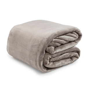 Folded thermal blanket in moonrock grey
