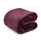 Folded thermal blanket in wine colour