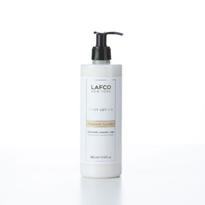 Lafco New York chamomile lavender body lotion in 380ml pump dispenser bottle