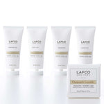 Lafco mini toiletries bundle in 30ml tubes and 35 gram soap bar, white packaging