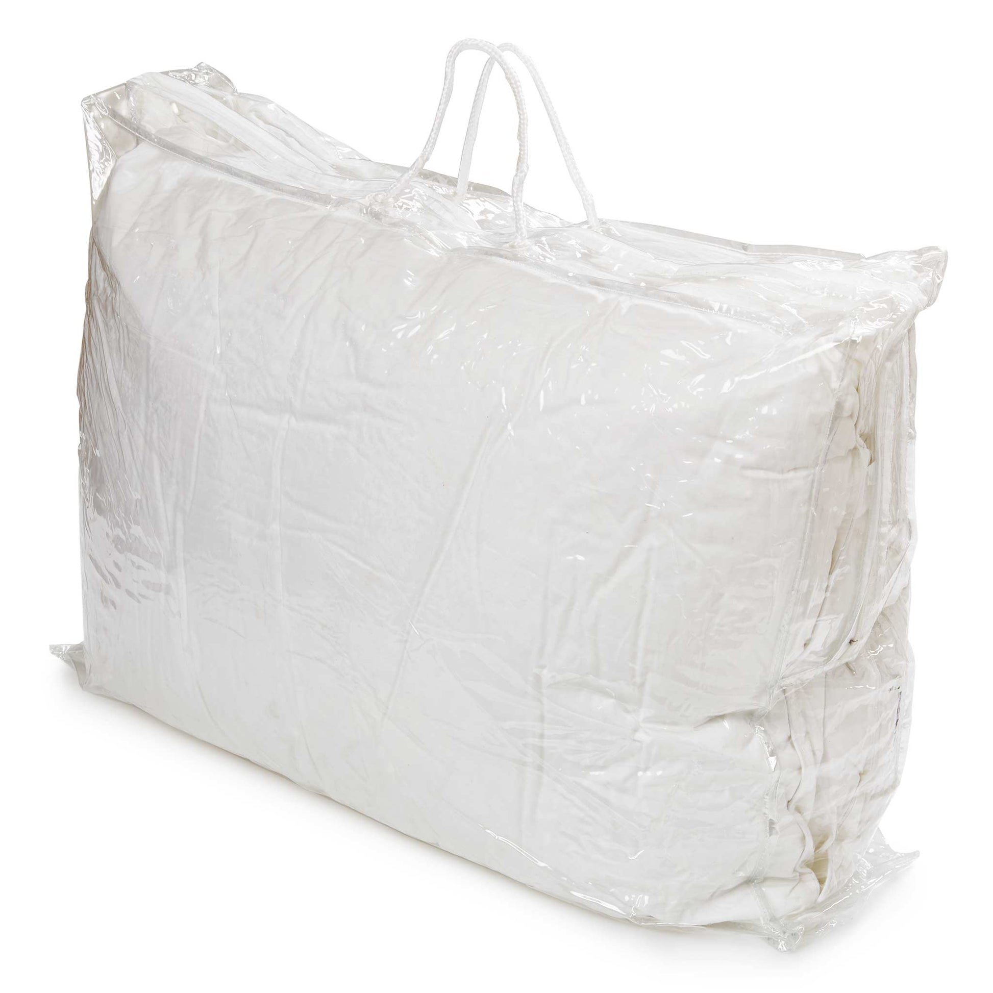 Large transparent pillow and duvet storage bag with handle