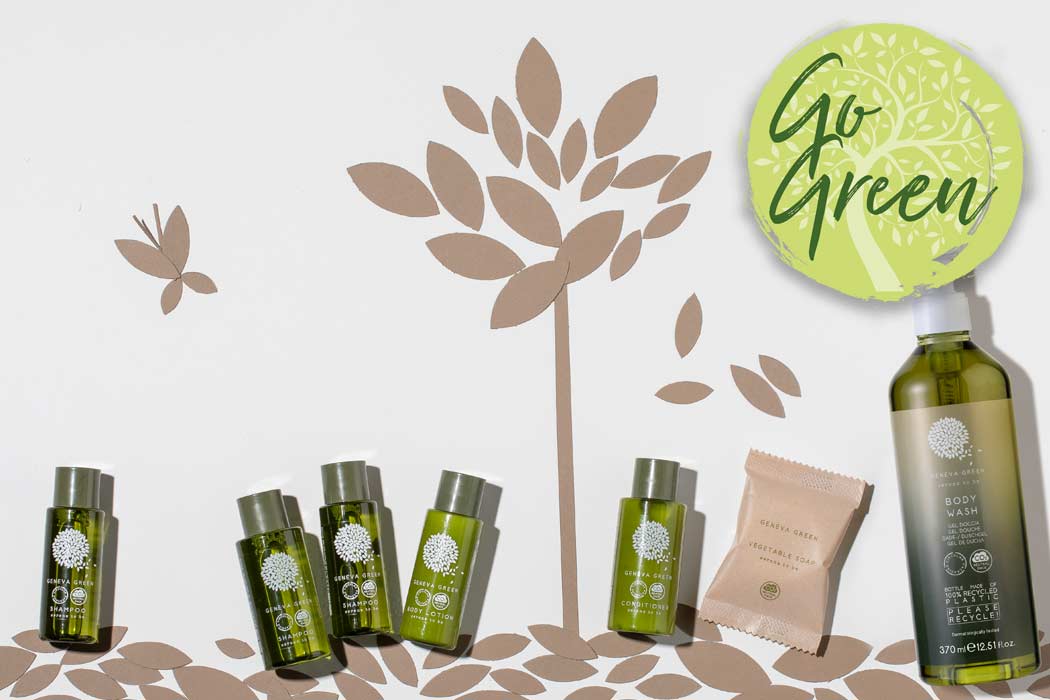 Making it easier to go green blog featuring the Geneva Green toiletry range