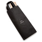 Black non-woven newspaper bag with handles and good morning message