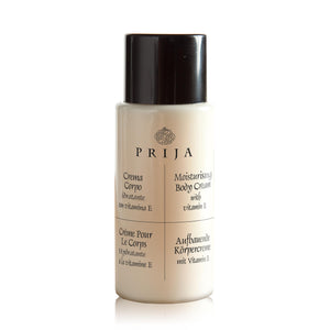 Prija moisturising body cream in miniature 40ml bottle