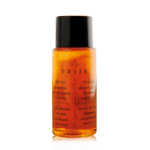 Prija shower gel and shampoo in miniature 40ml bottle