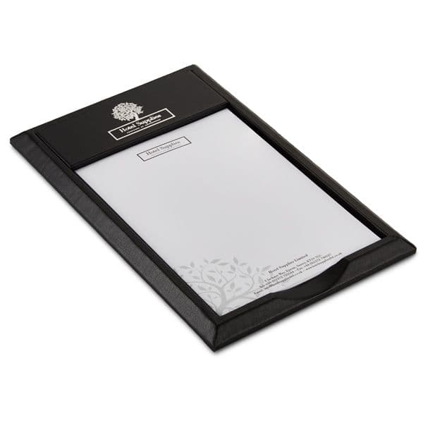 A6 leather notepad holder with custom logo