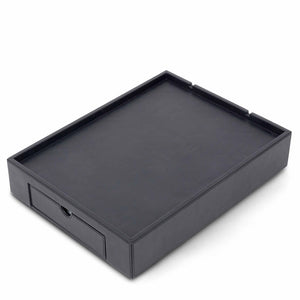 Bentley Stromboli PU Leather Welcome Tray with Drawer, Black (Case of 6)