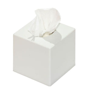 White cube tissue box cover