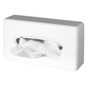 White rectangular tissue box cover