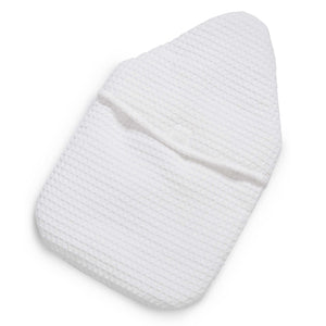 White waffle hot water bottle cover