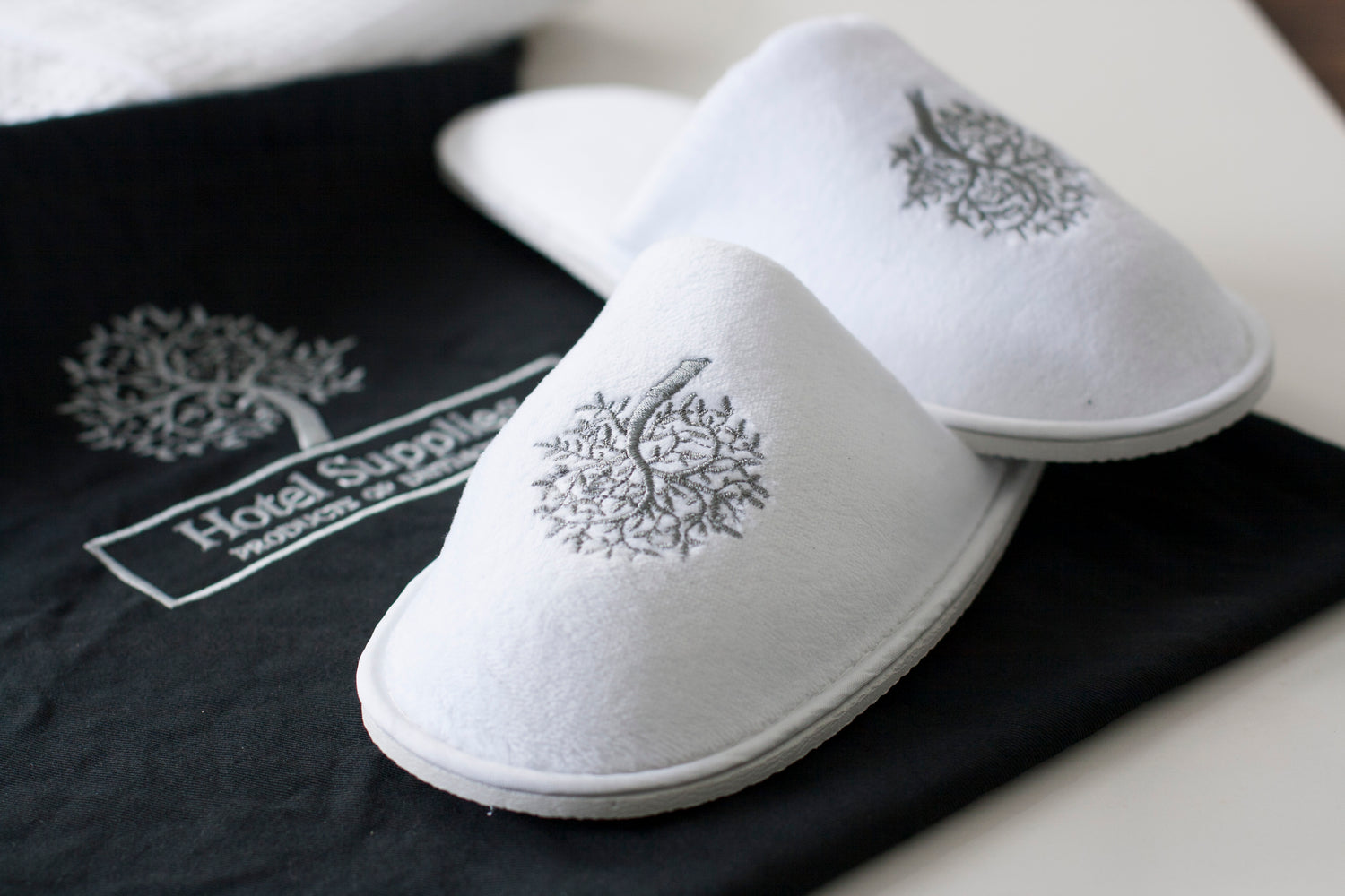 Bespoke slippers and hotel bags
