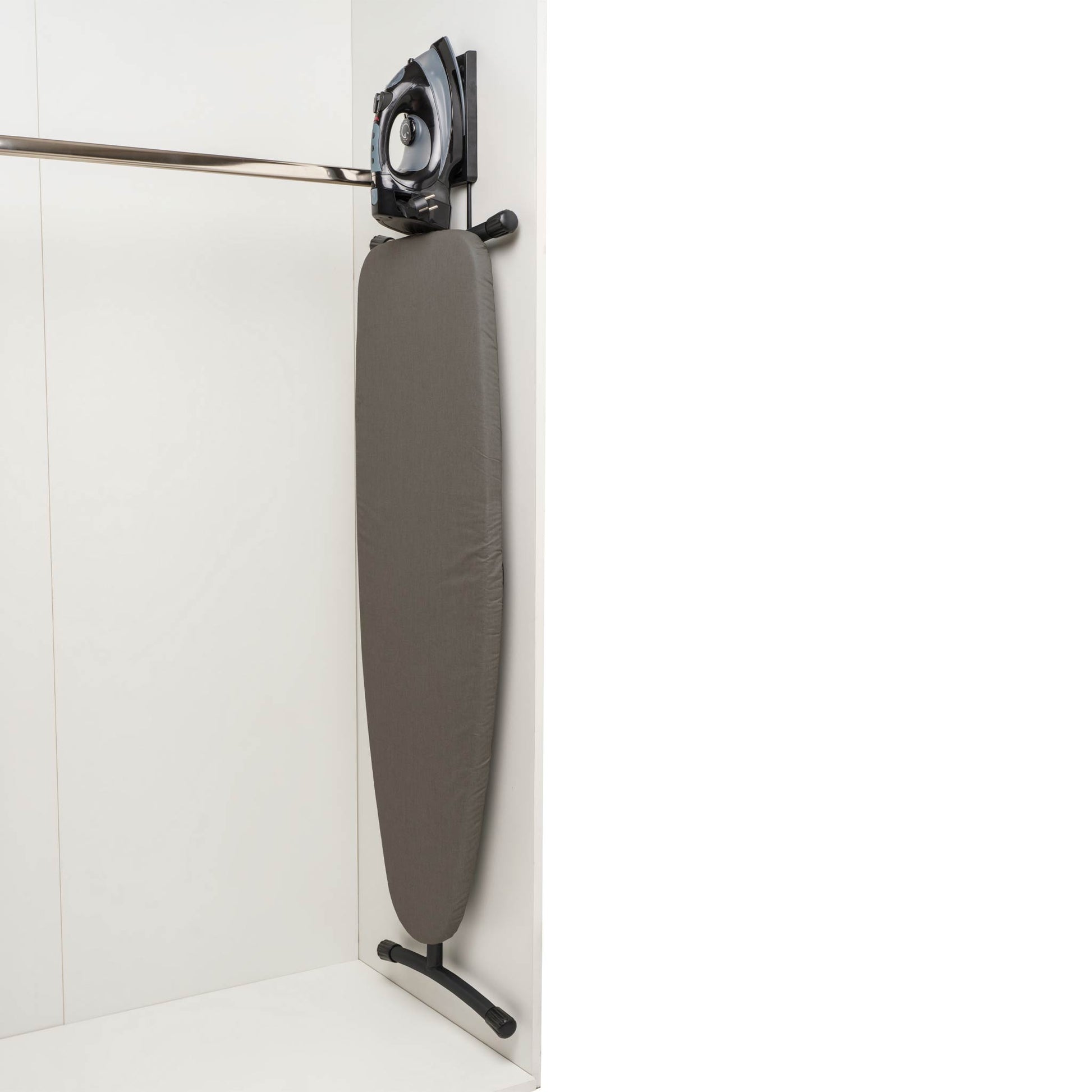 Bentley Indigo full-size hotel ironing centre stored on laser organiser with steam iron