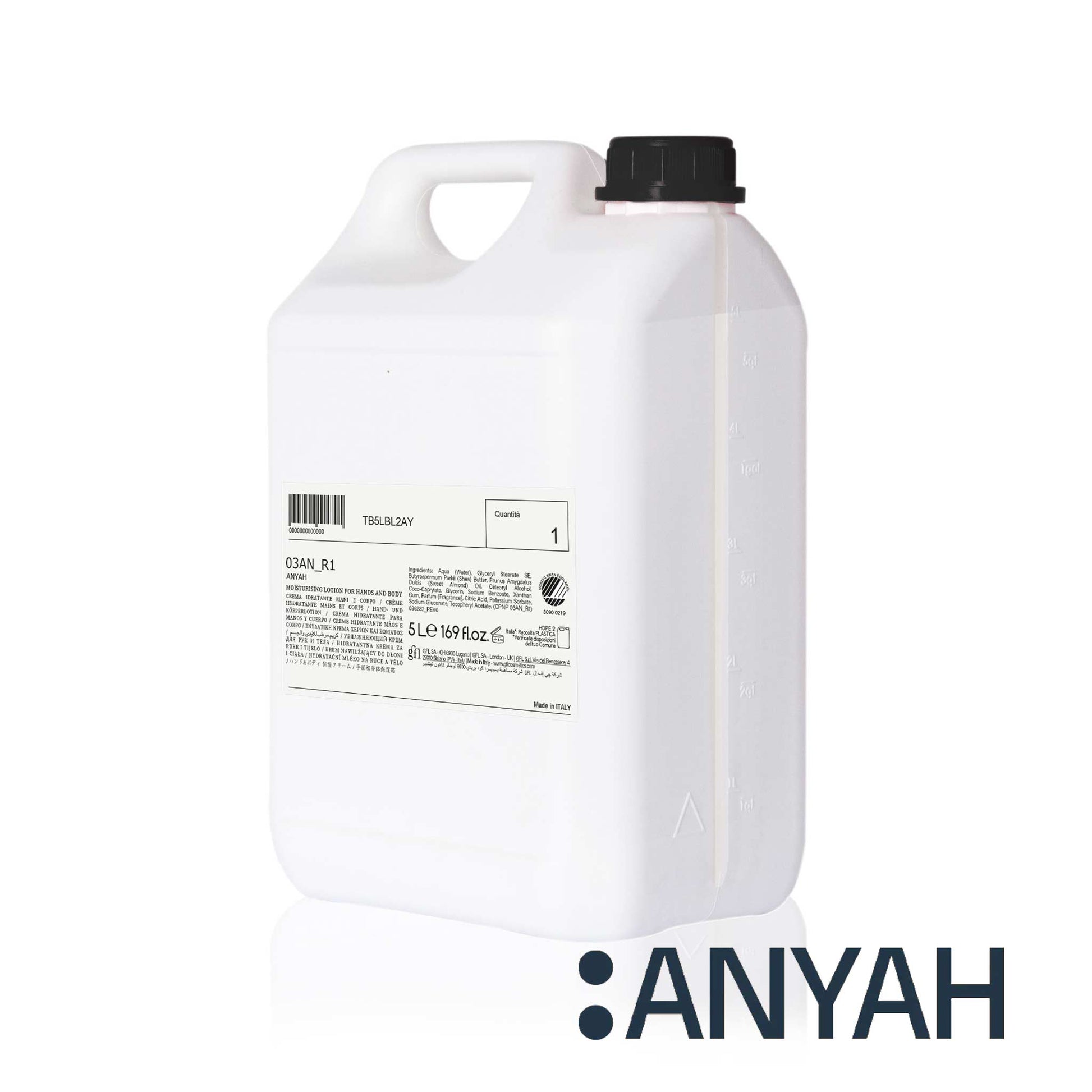 5 Litre refill for Anyah body lotion