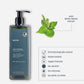 Anyah 480ml liquid hand soap in wall-mounted pump dispenser, showcasing refillable eco-friendly design with CO₂ savings infographic