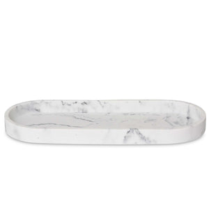 Bentley Azul medium amenity display tray in white marble