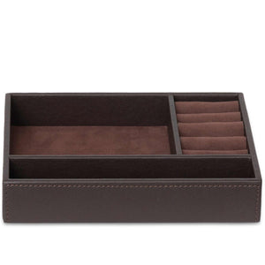 Bentley Andros brown jewellery tray with jewellery cushions