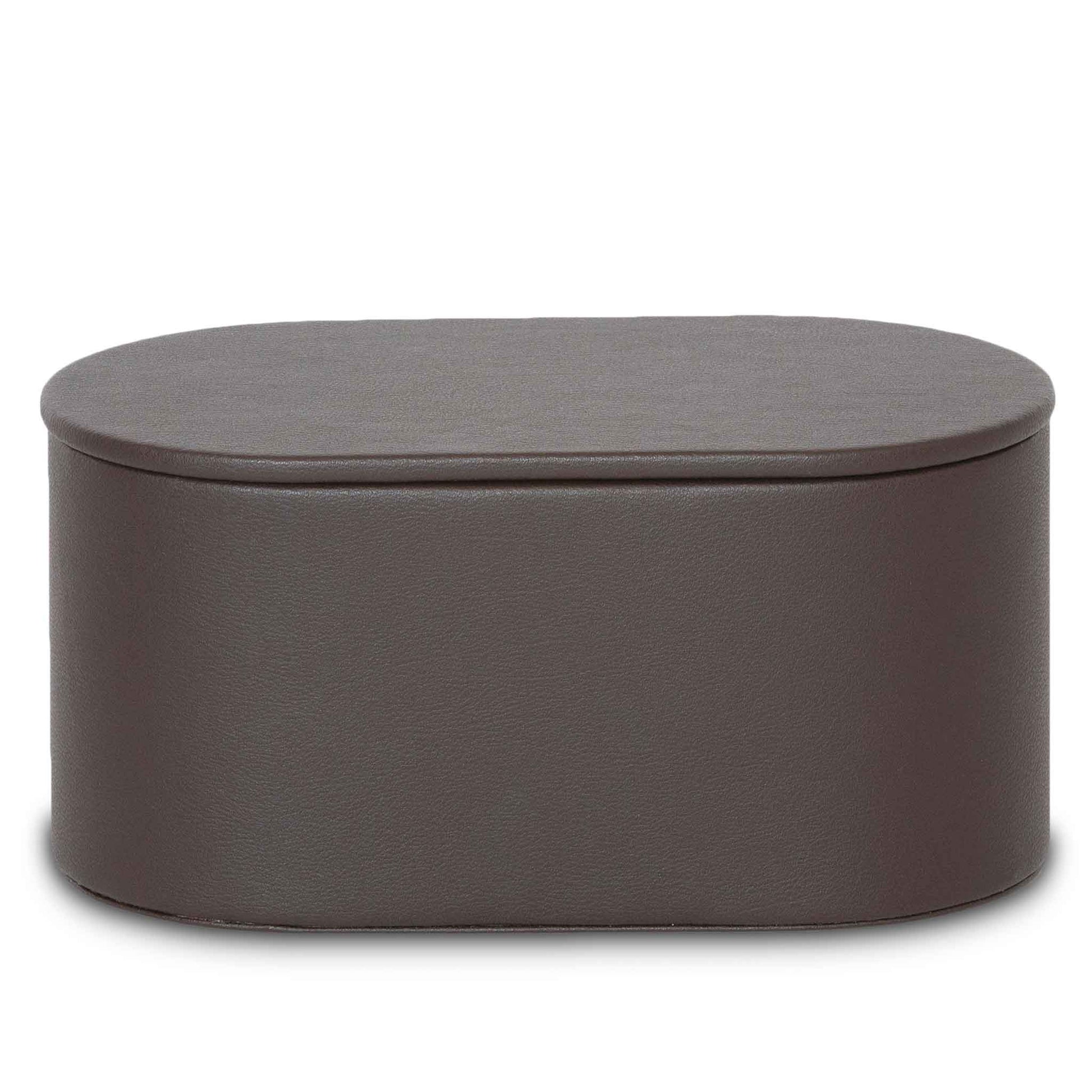 Bentley Bahia brown leather amenity box with lid on