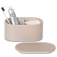 Bentley Bahia amenity box in natural leather with the lid off and toothbrush inside