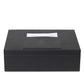 Bentley Capri black leather laundry box closed with name tag