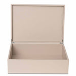 Bentley Capri natural PU leather laundry box open