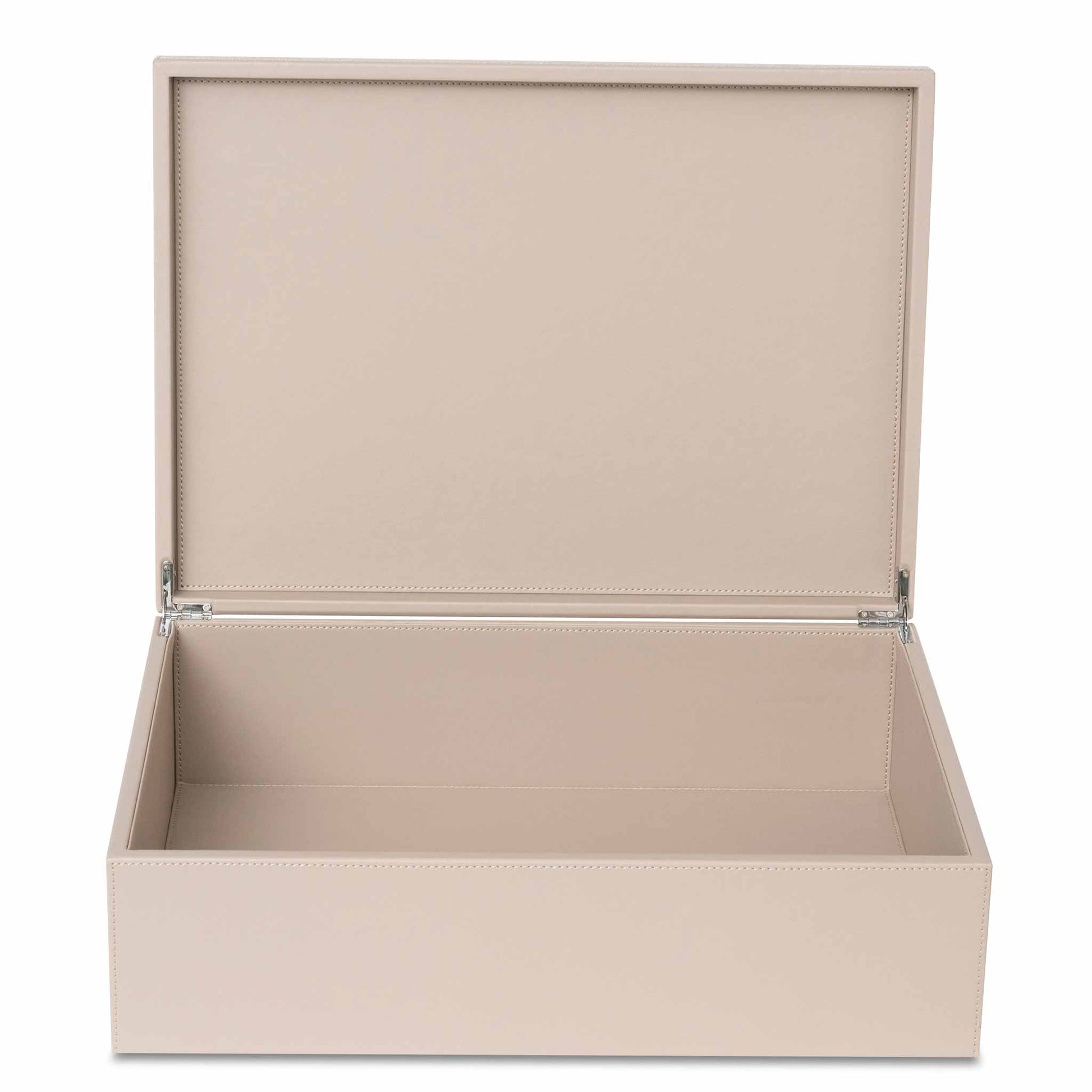 Bentley Capri natural PU leather laundry box open