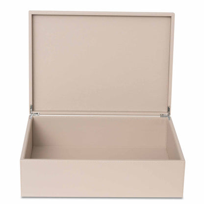 Bentley Capri natural PU leather laundry box open