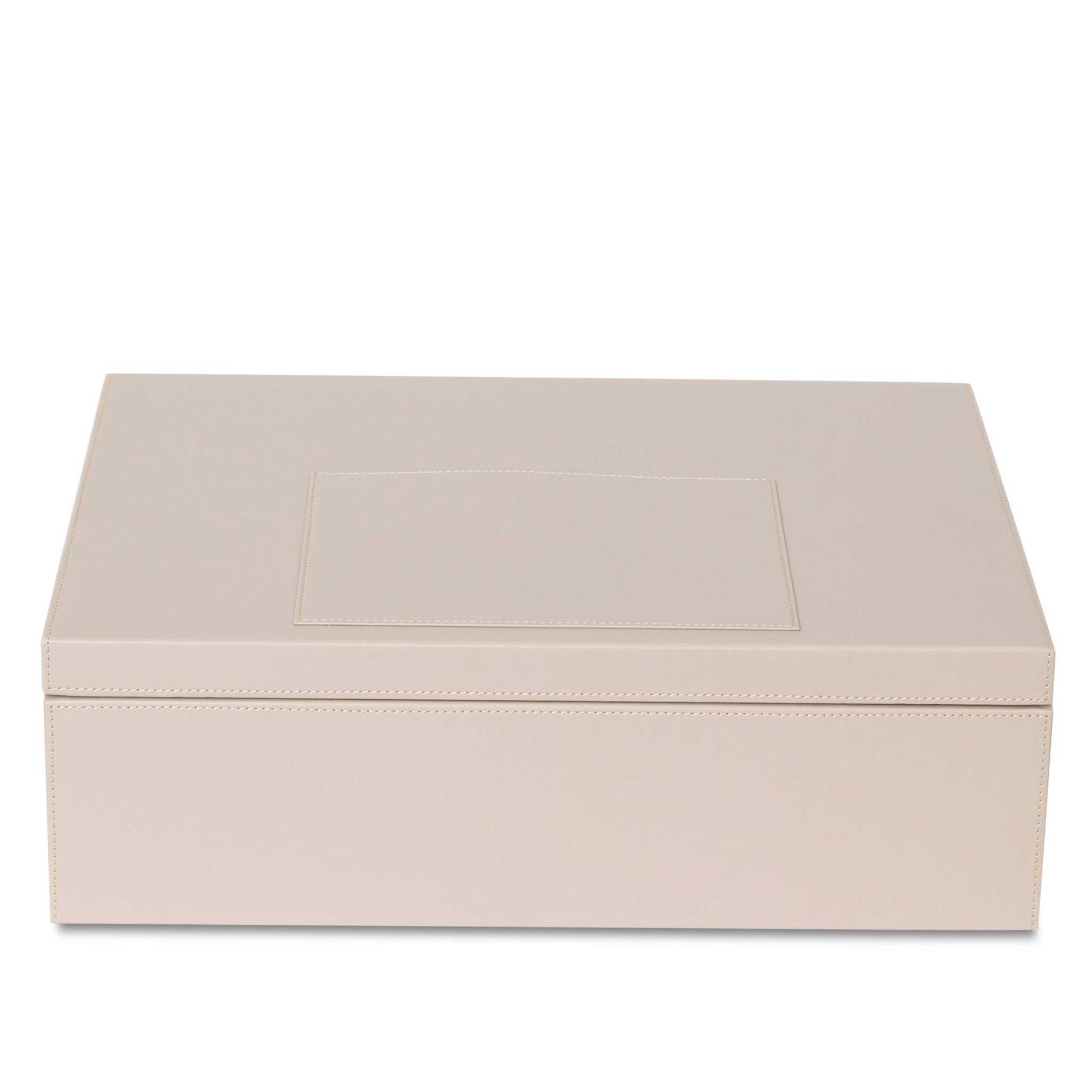 Bentley Capri natural PU leather laundry box closed