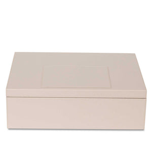 Bentley Capri natural PU leather laundry box closed